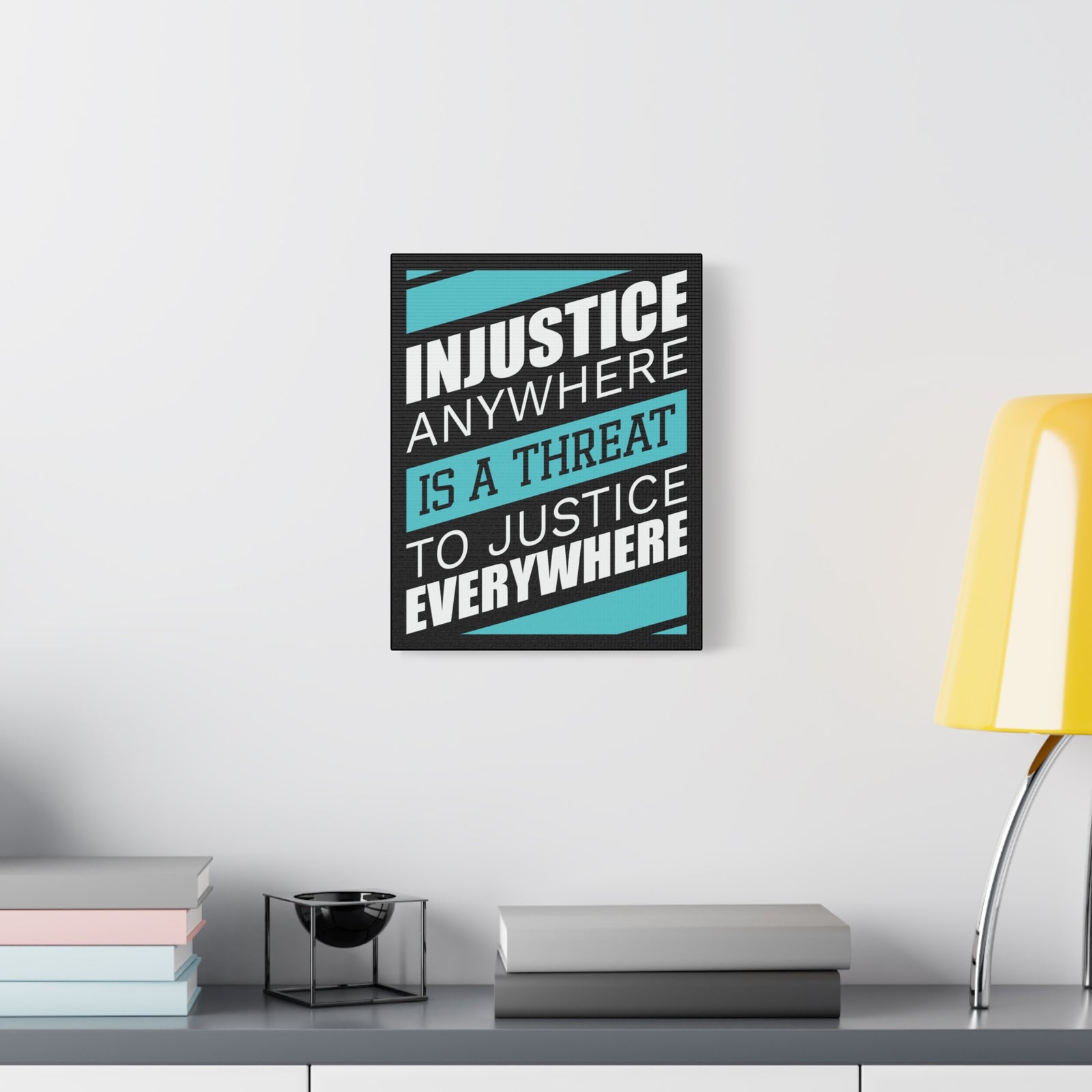 Inspirational Quote Canvas Threat To Justice Wall Art Motivational Motto Inspiring Prints Artwork Decor Ready to Hang-Express Your Love Gifts