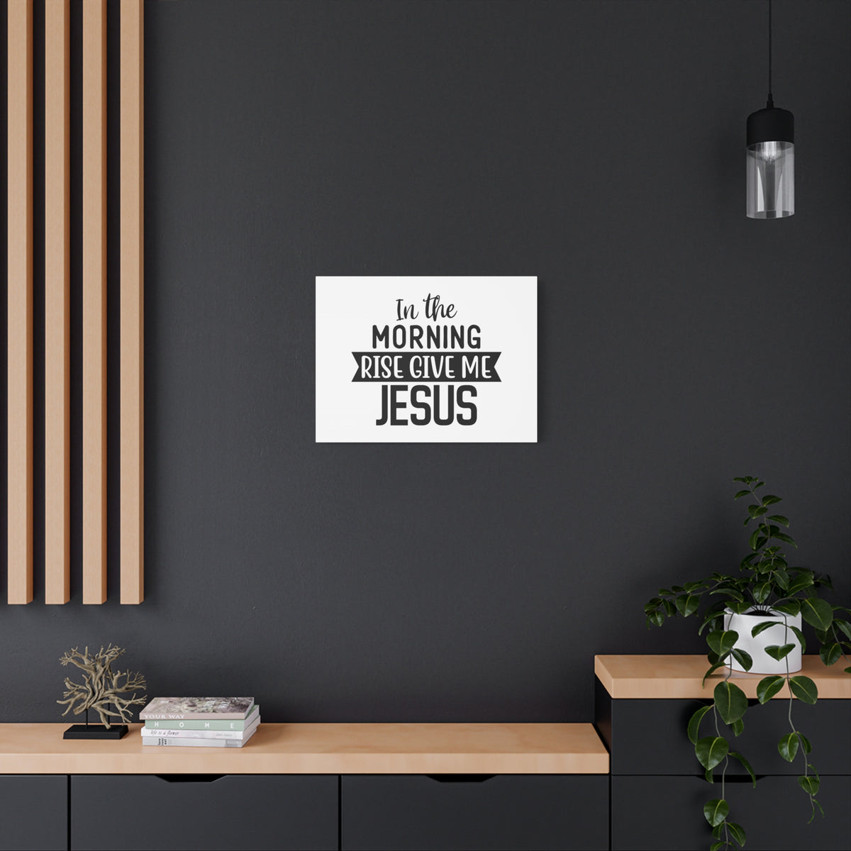 Scripture Canvas In The Morning Rise Psalm 143:8 Christian Wall Art Bible Verse Print Ready to Hang-Express Your Love Gifts