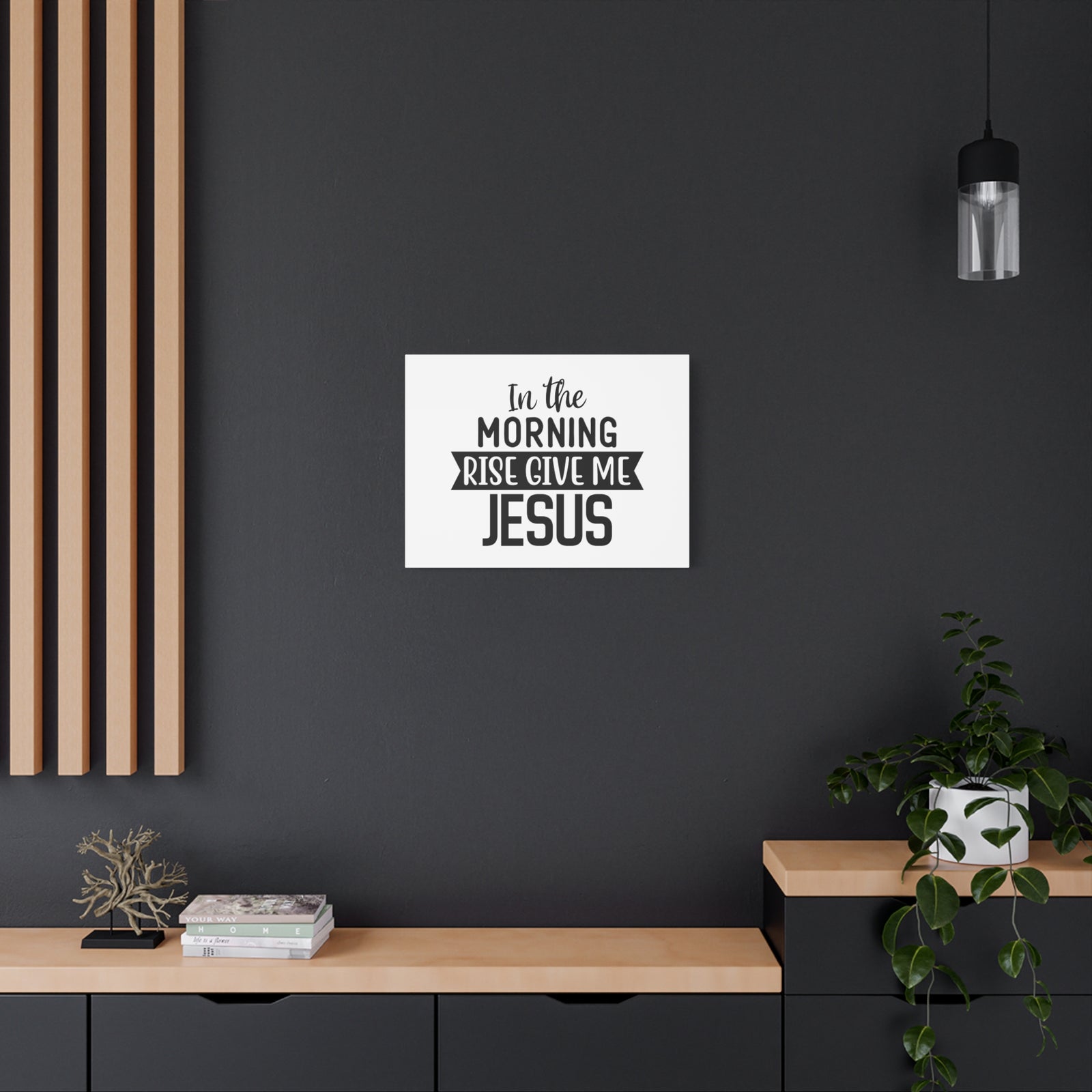 Scripture Canvas In The Morning Rise Psalm 143:8 Christian Wall Art Bible Verse Print Ready to Hang-Express Your Love Gifts