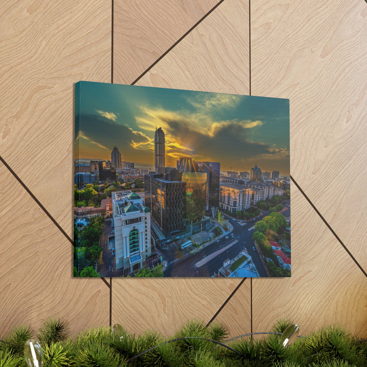 Johannesburg Daytime Skyline Canvas Artwork High-Quality Breathtaking Stunning Cityscape for Home Decor Ready to Hang-Express Your Love Gifts