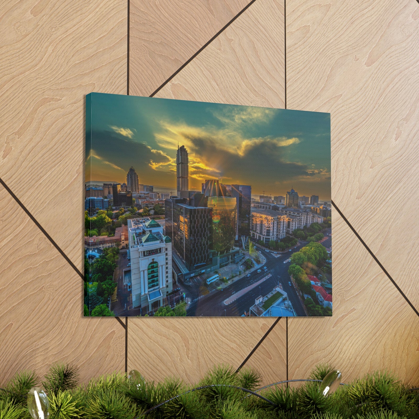 Johannesburg Daytime Skyline Canvas Artwork High-Quality Breathtaking Stunning Cityscape for Home Decor Ready to Hang-Express Your Love Gifts