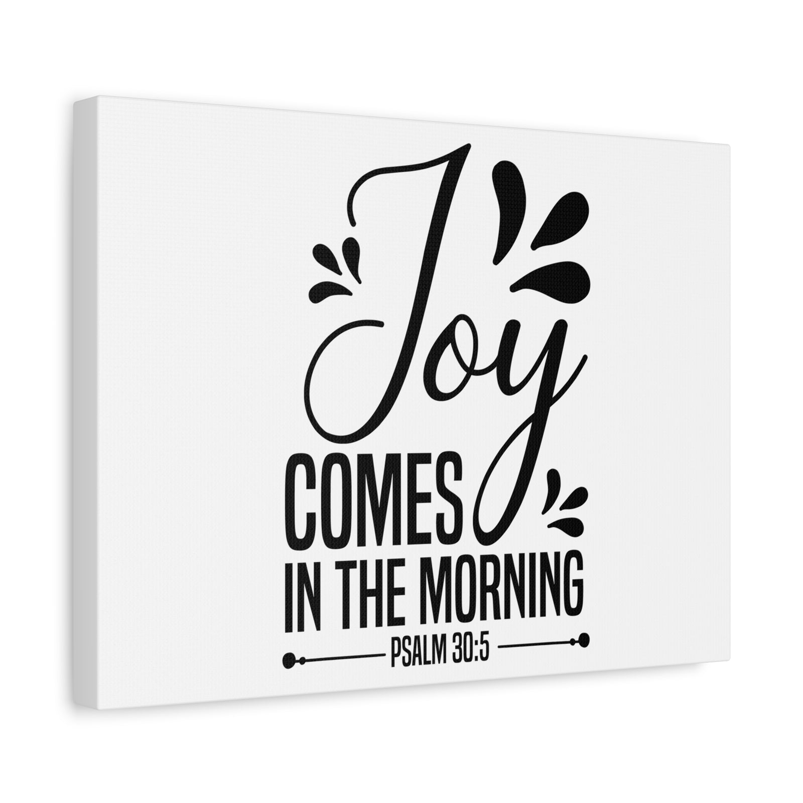 Scripture Canvas Joy Psalm 30:5 Christian Wall Art Bible Verse Print Ready to Hang-Express Your Love Gifts