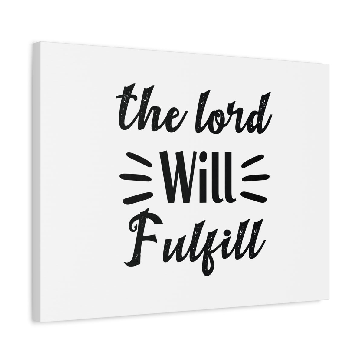 Scripture Canvas The Lord Will Fulfill Psalm 138:8 Christian Wall Art Bible Verse Print Ready to Hang-Express Your Love Gifts