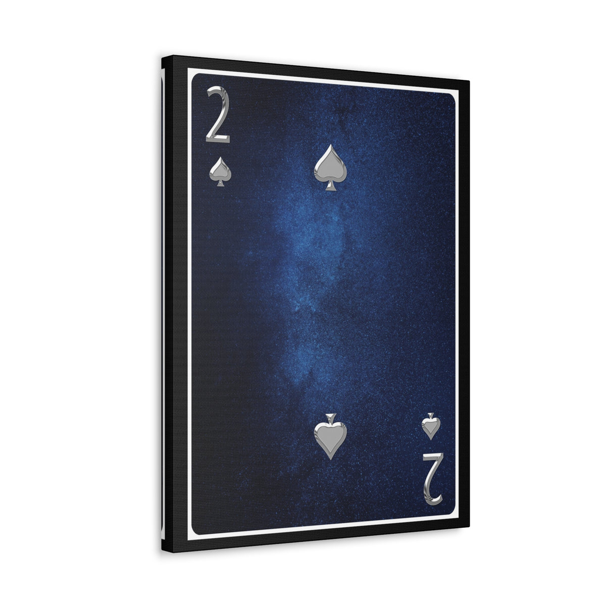 Two Of Spades Space Background Playing Card Canvas Wall Art for Home Decor Ready-to-Hang-Express Your Love Gifts