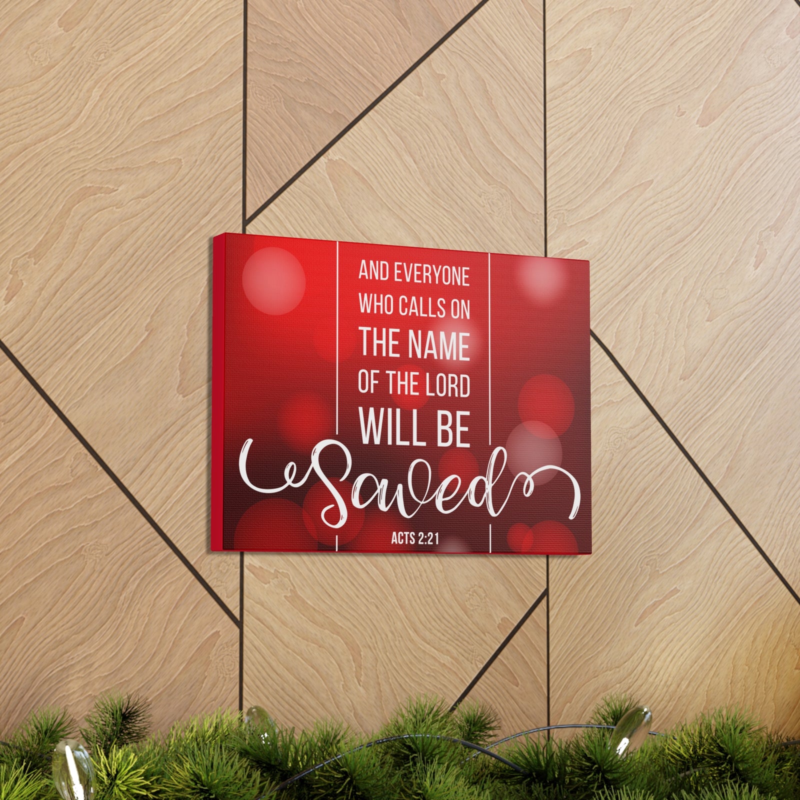 Scripture Canvas And Everyone Who Calls On Acts 2:21 Christian Wall Art Bible Verse Print Ready To Hang-Express Your Love Gifts