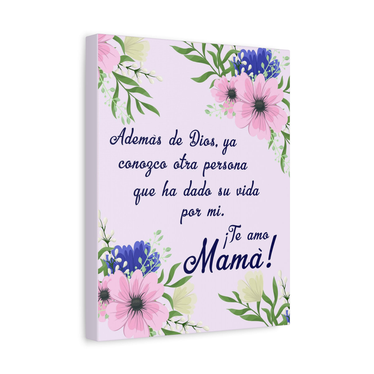 Te Amo Mama Spanish Mom Appreciation Wall Art Ready To Hang Stretched Canvas-Express Your Love Gifts