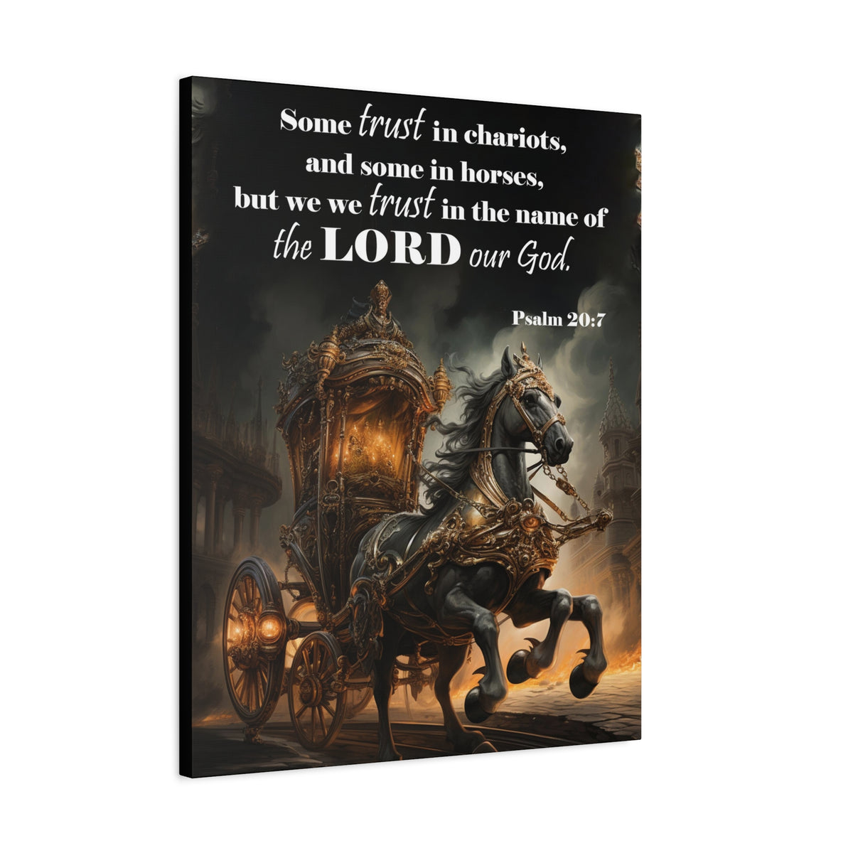 Scripture Walls Trust in the Name of the Lord Psalm 20:7 Christian Wall Art Print Ready to Hang Unframed-Express Your Love Gifts