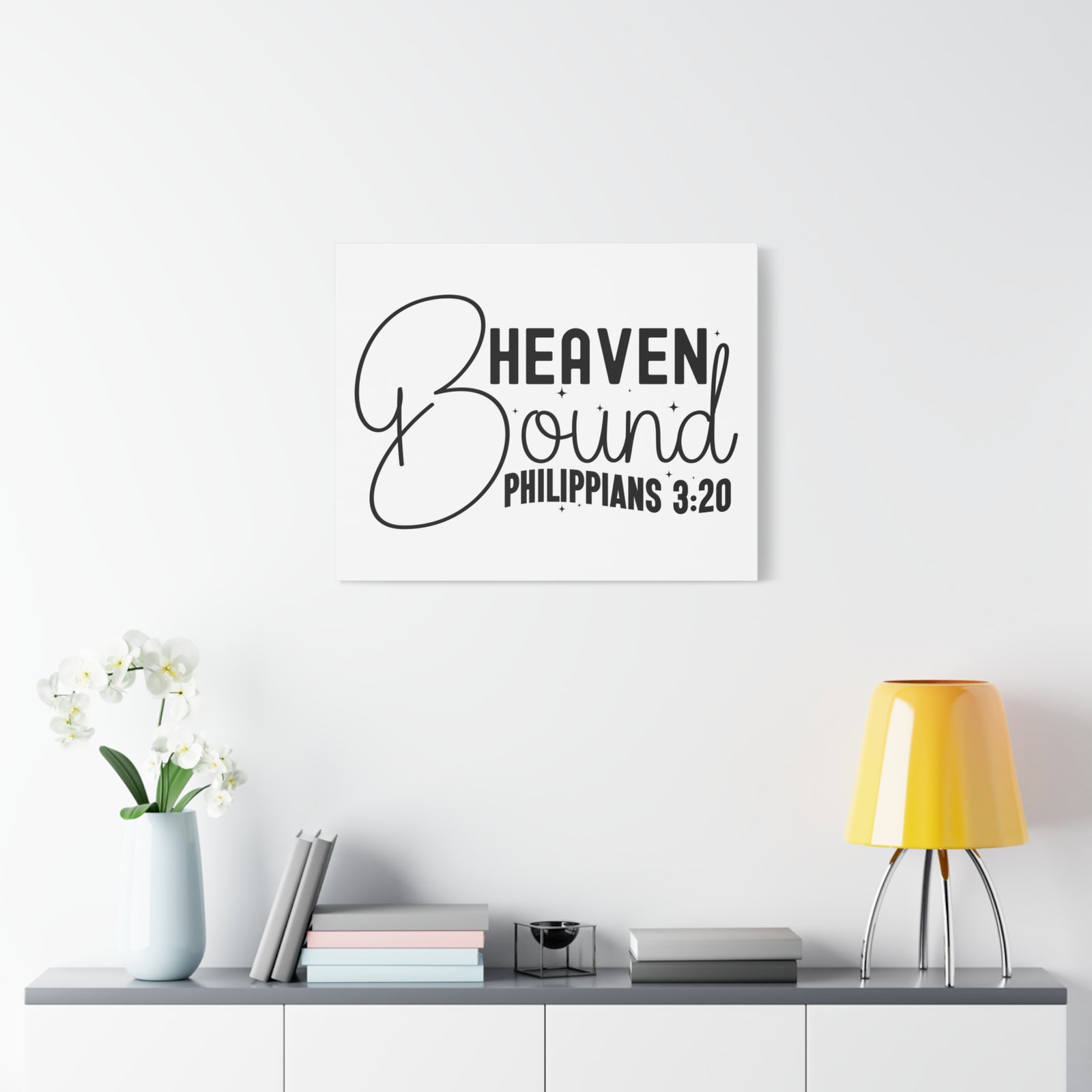 Scripture Walls Philippians 3:20 I am Heaven Bound Bible Verse Canvas Christian Wall Art Ready to Hang Unframed-Express Your Love Gifts