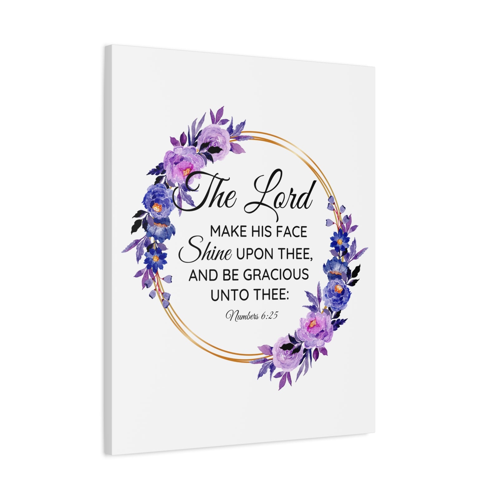 Scripture Walls Numbers 6:25 Shine Upon Thee Bible Verse Canvas Christian Wall Art Ready to Hang Unframed-Express Your Love Gifts