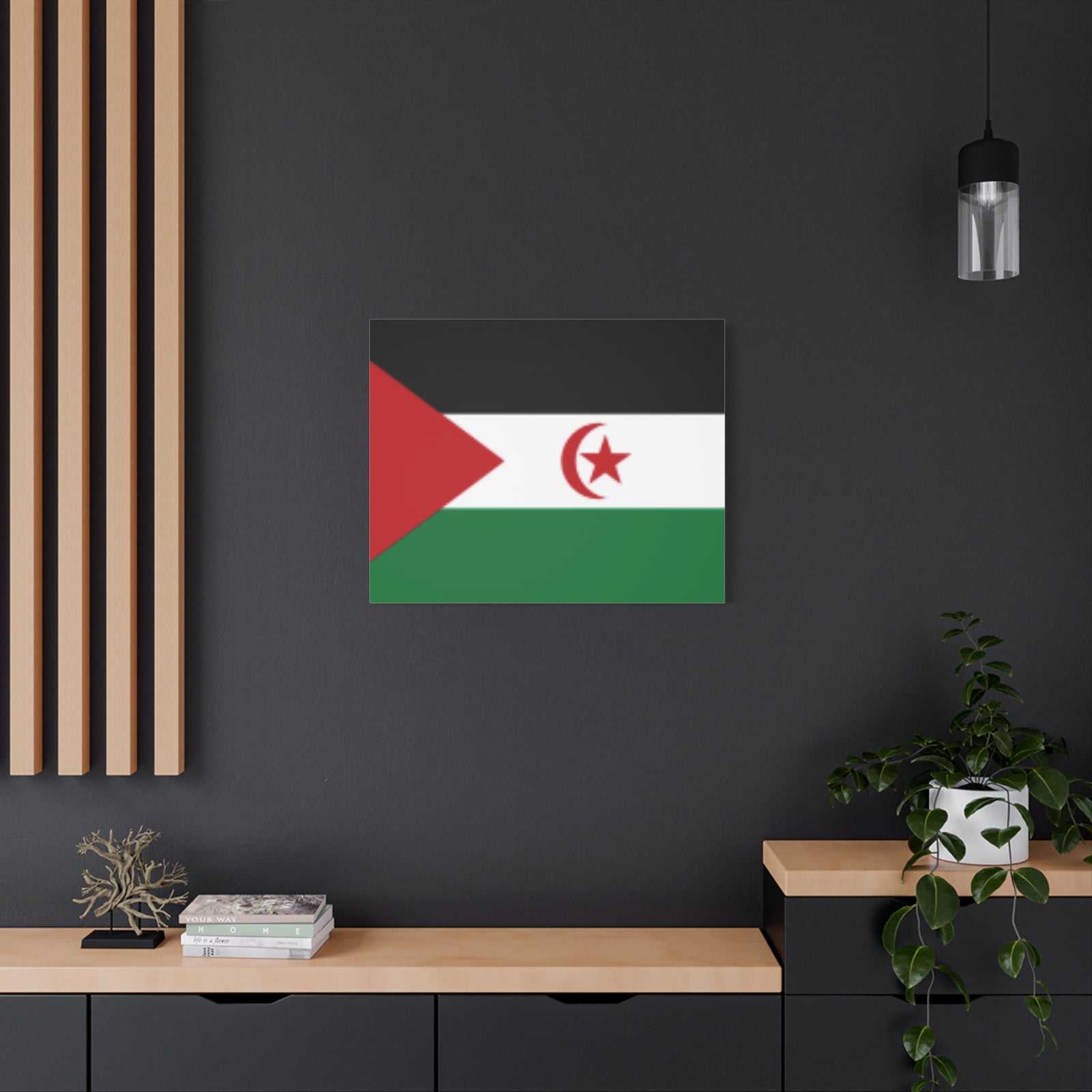 Western Sahara Country Flag Canvas Vibrant Wall Art Unframed Home Decor-Express Your Love Gifts