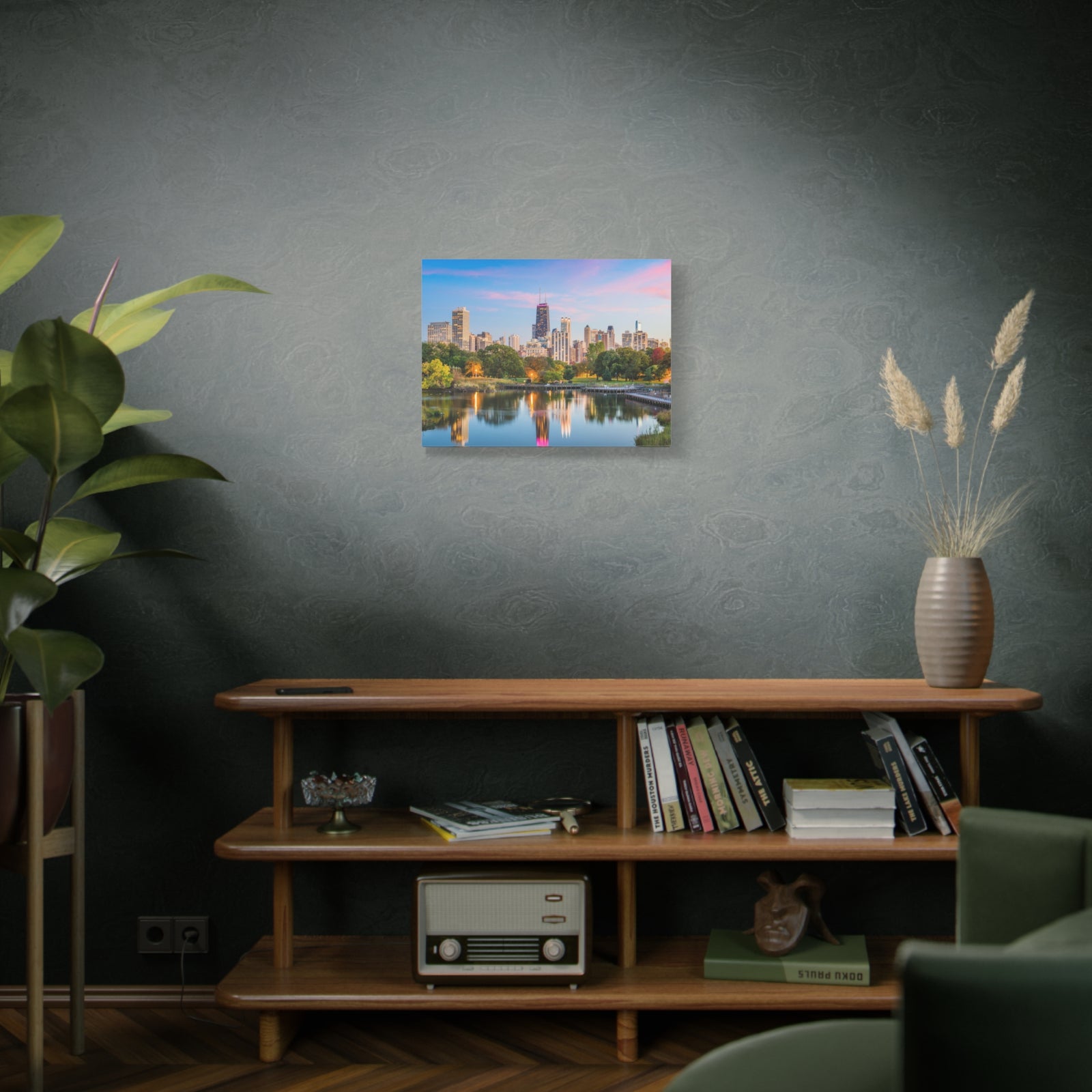Chicago Daytime Skyline Canvas Artwork High-Quality Breathtaking Stunning Cityscape for Home Decor Ready to Hang-Express Your Love Gifts
