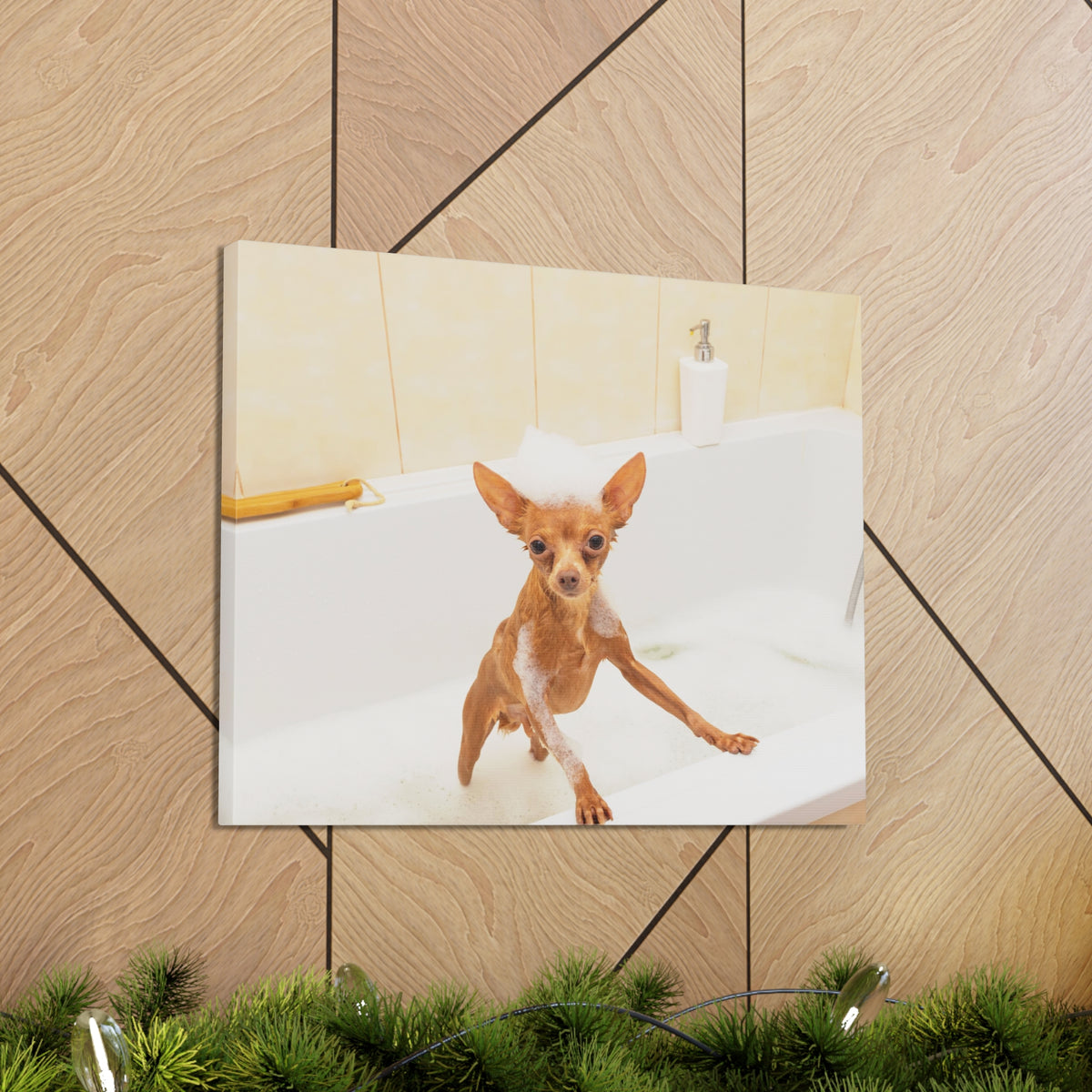Cute Russkiy Toy Bath Canvas Wall Art for Home Decor Ready-to-Hang-Express Your Love Gifts