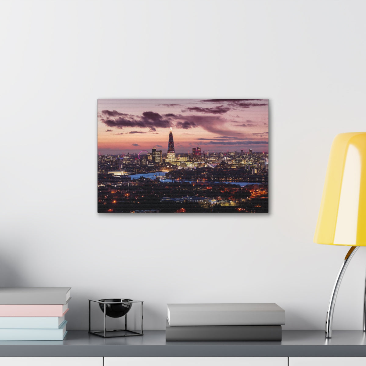 London Night Skyline Canvas Artwork High-Quality Breathtaking Stunning Cityscape for Home Decor Ready to Hang-Express Your Love Gifts