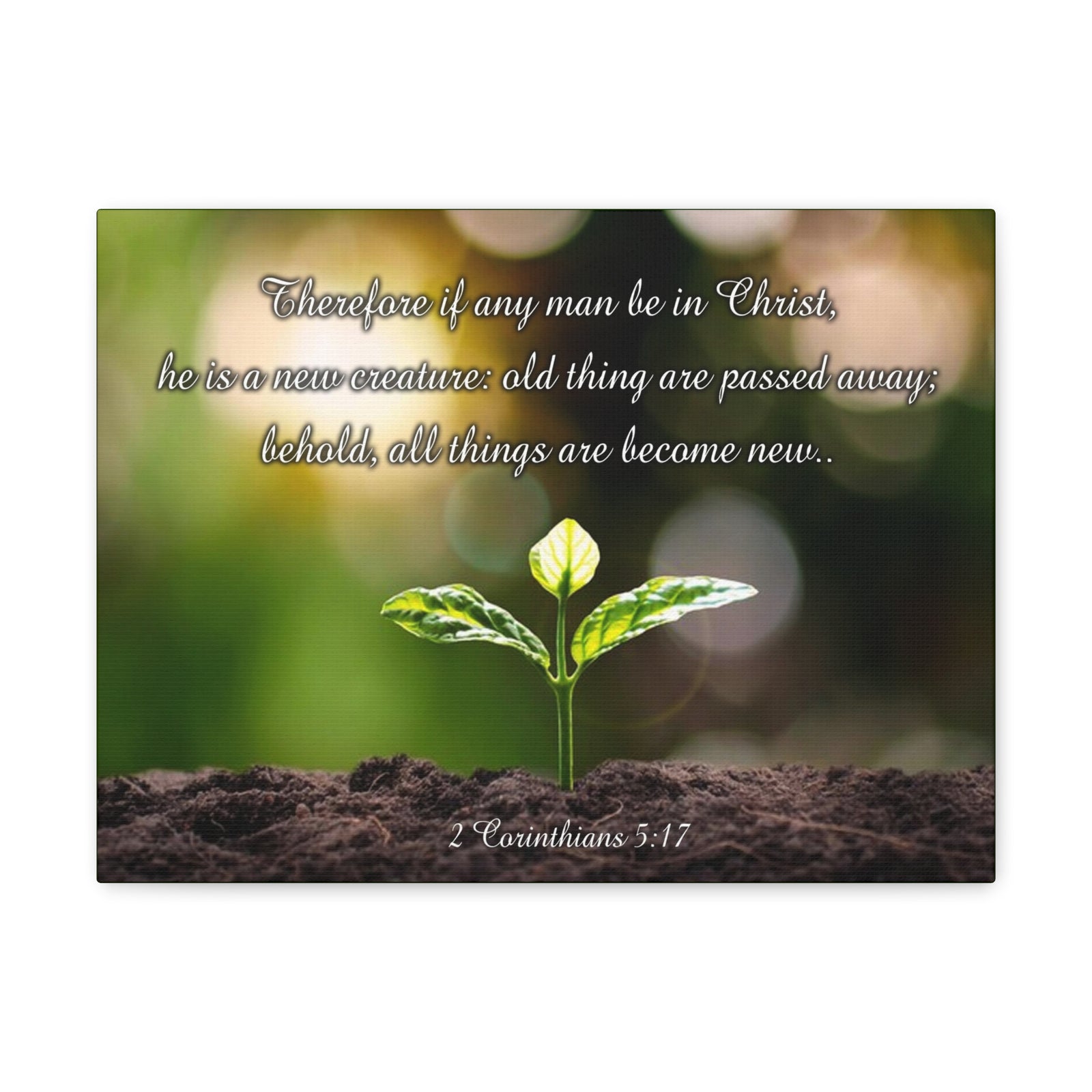 Scripture Walls Men Be in Christ 2 Corinthians 5:17 Christian Wall Art Print Ready to Hang Unframed-Express Your Love Gifts