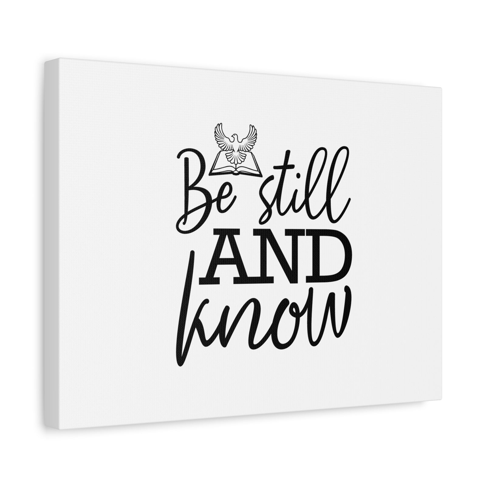 Scripture Canvas Be Still And Know Psalm 46:10 Christian Wall Art Bible Verse Print Ready to Hang-Express Your Love Gifts
