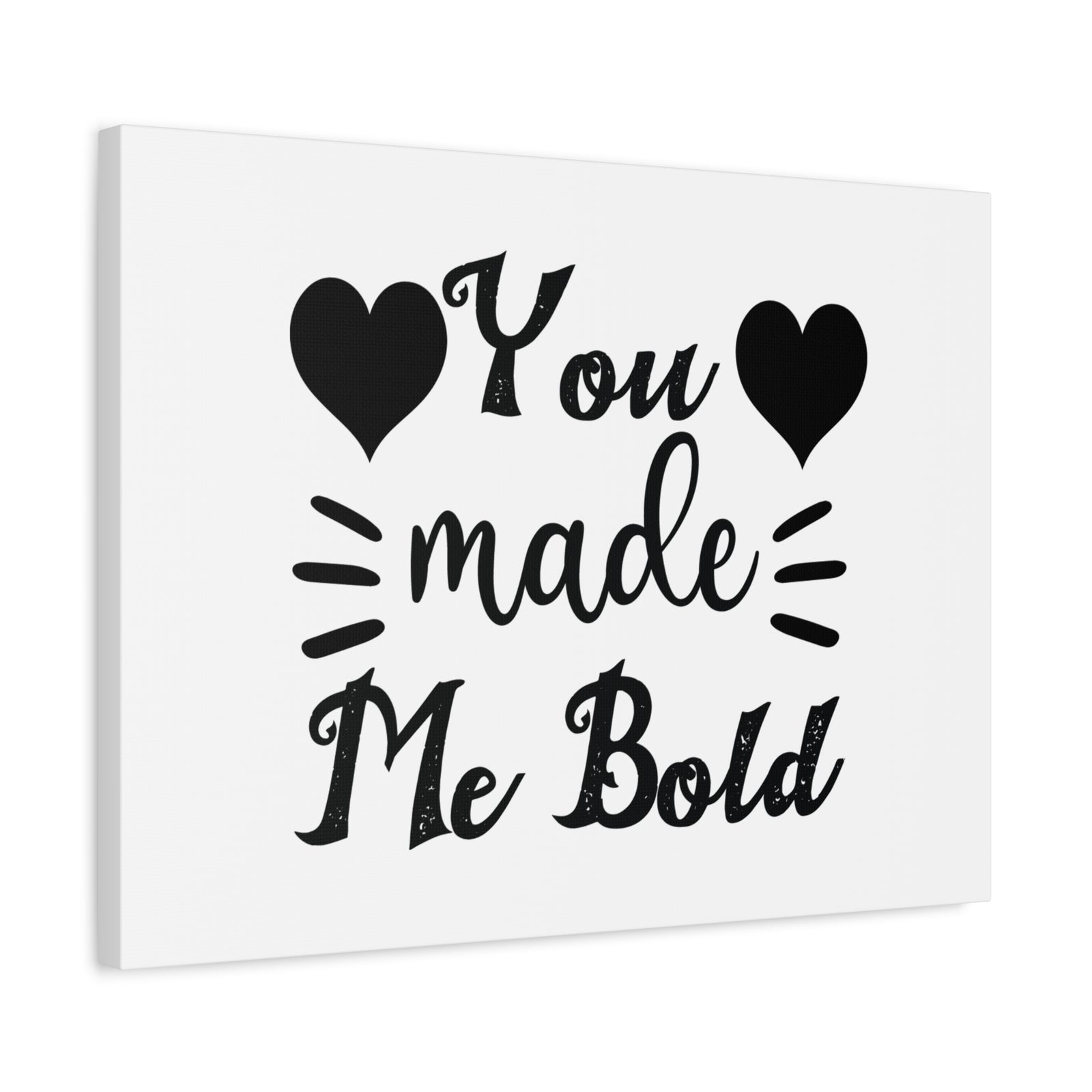 Scripture Canvas You Made Me Bold Psalm 138:3 Heart Christian Wall Art Bible Verse Print Ready to Hang-Express Your Love Gifts