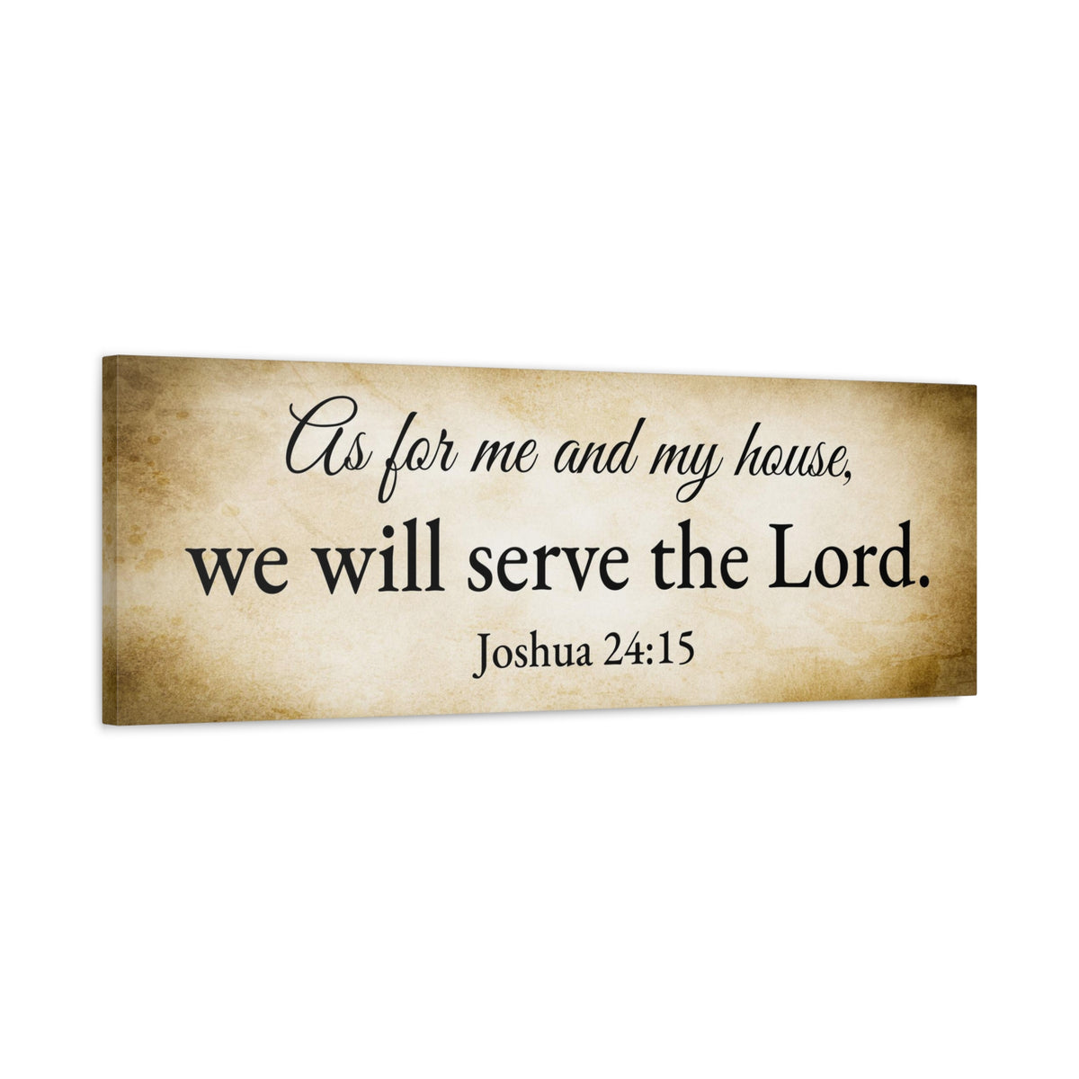 Scripture Walls Joshua 24:15 Gold Bible Verse Canvas Christian Wall Art Ready to Hang Unframed-Express Your Love Gifts