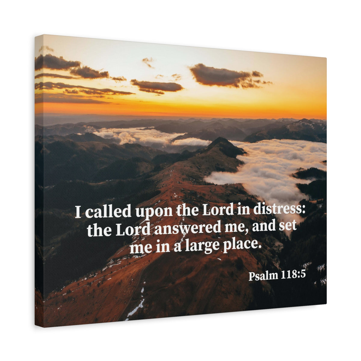 Bible Verse Canvas Called on the Lord Psalm 118:5 Wall Art Christian Home Decor-Express Your Love Gifts