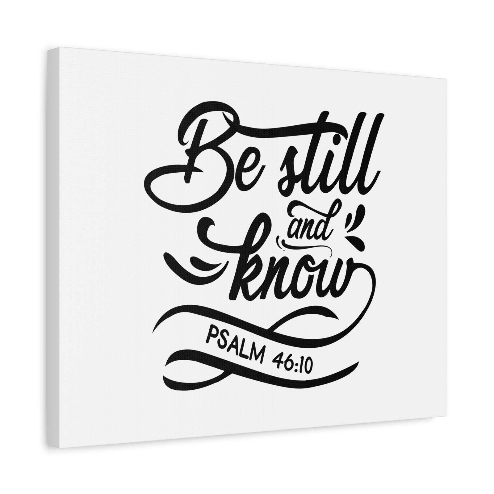 Scripture Canvas Be Still And Know Psalm 46:10 Christian Wall Art Bible Verse Print Ready to Hang-Express Your Love Gifts