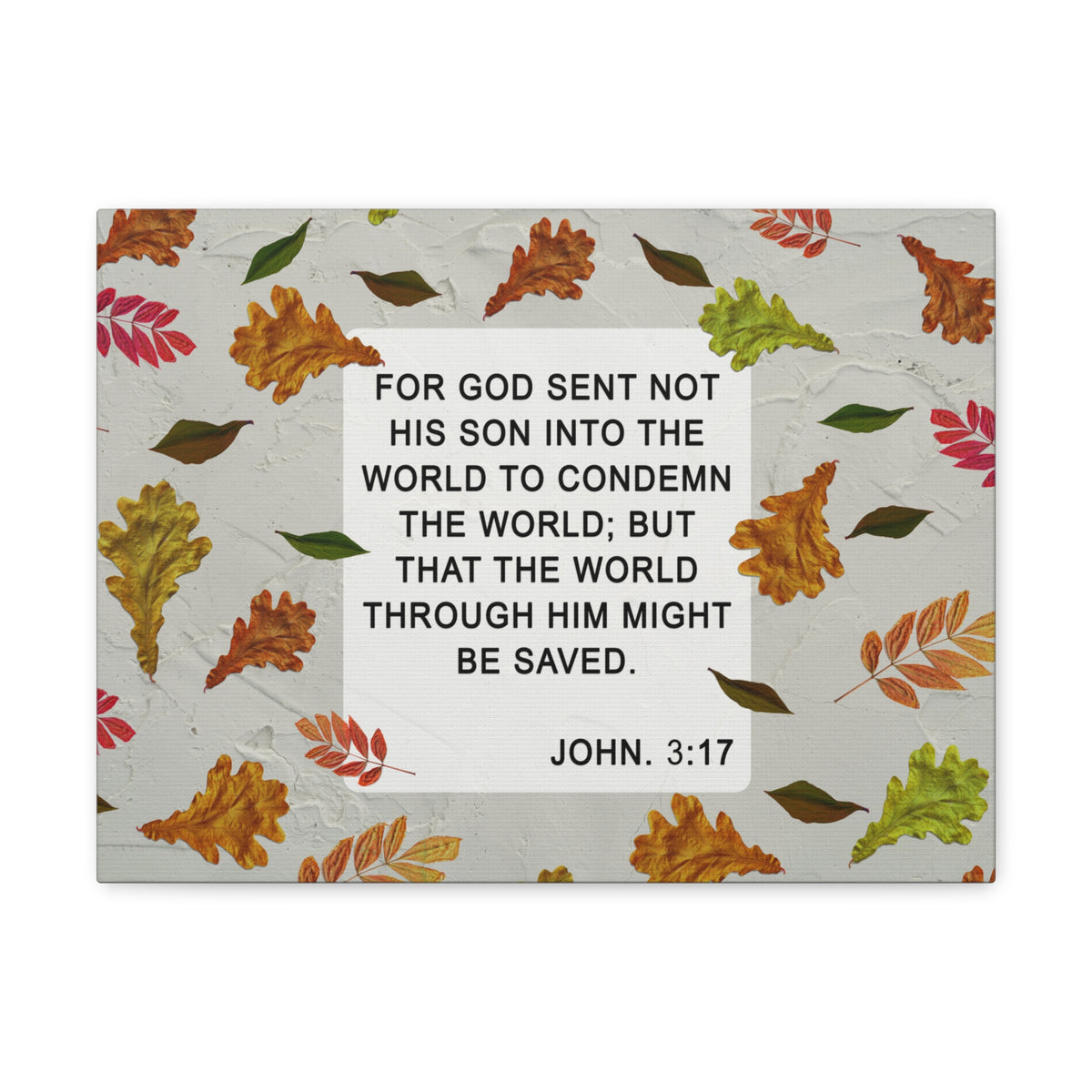 Scripture Walls God Sent John 3:17 Bible Verse Canvas Christian Wall Art Ready to Hang-Express Your Love Gifts