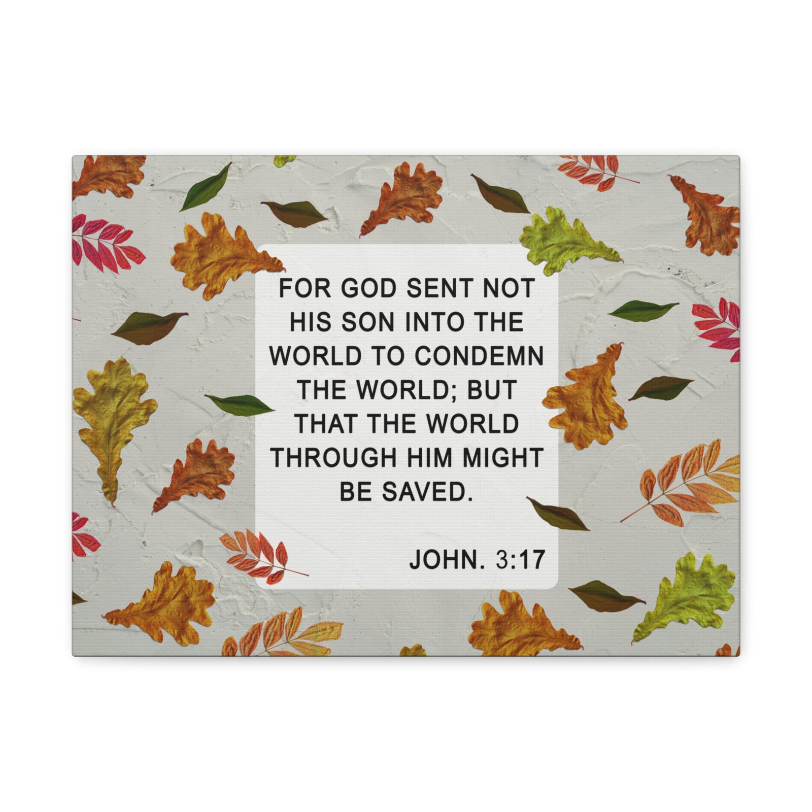 Scripture Walls God Sent John 3:17 Bible Verse Canvas Christian Wall Art Ready to Hang-Express Your Love Gifts