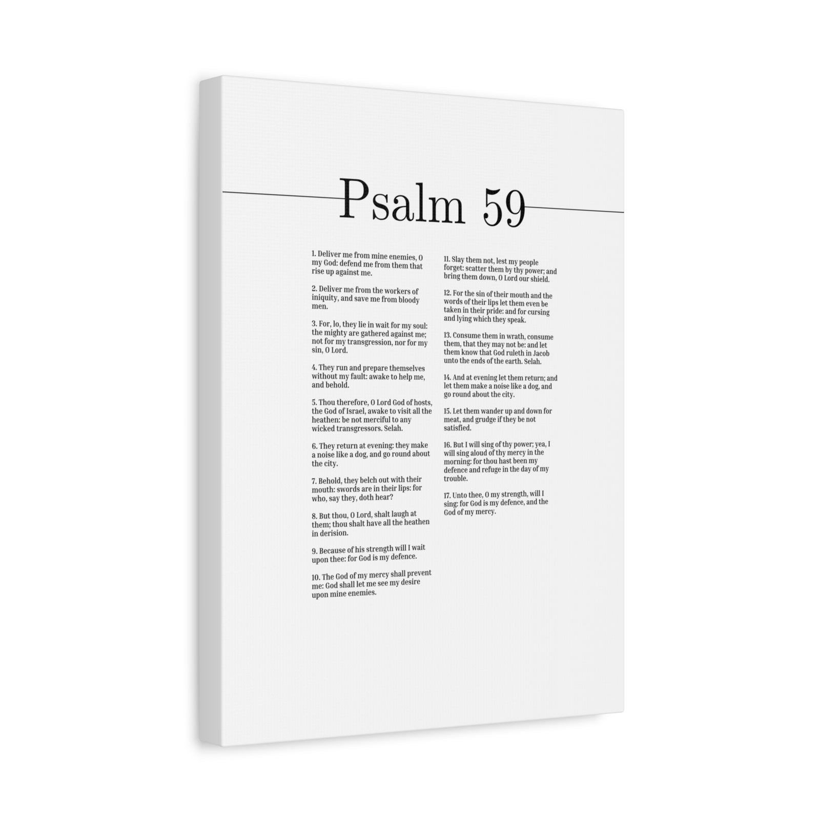 Scripture Canvas O Lord Our Shield Psalm 59 Christian Wall Art Bible Verse Print Ready to Hang-Express Your Love Gifts