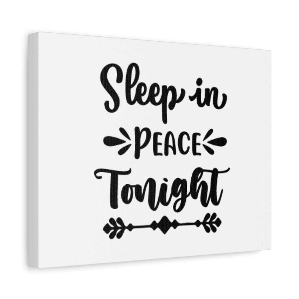 Scripture Canvas Sleep In Peace Tonight Psalm 4:8 Christian Wall Art Bible Verse Print Ready to Hang-Express Your Love Gifts