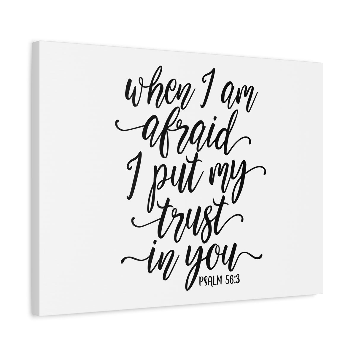 Scripture Canvas I Put My Trust In You Psalm 56:3 Christian Wall Art Bible Verse Print Ready to Hang-Express Your Love Gifts