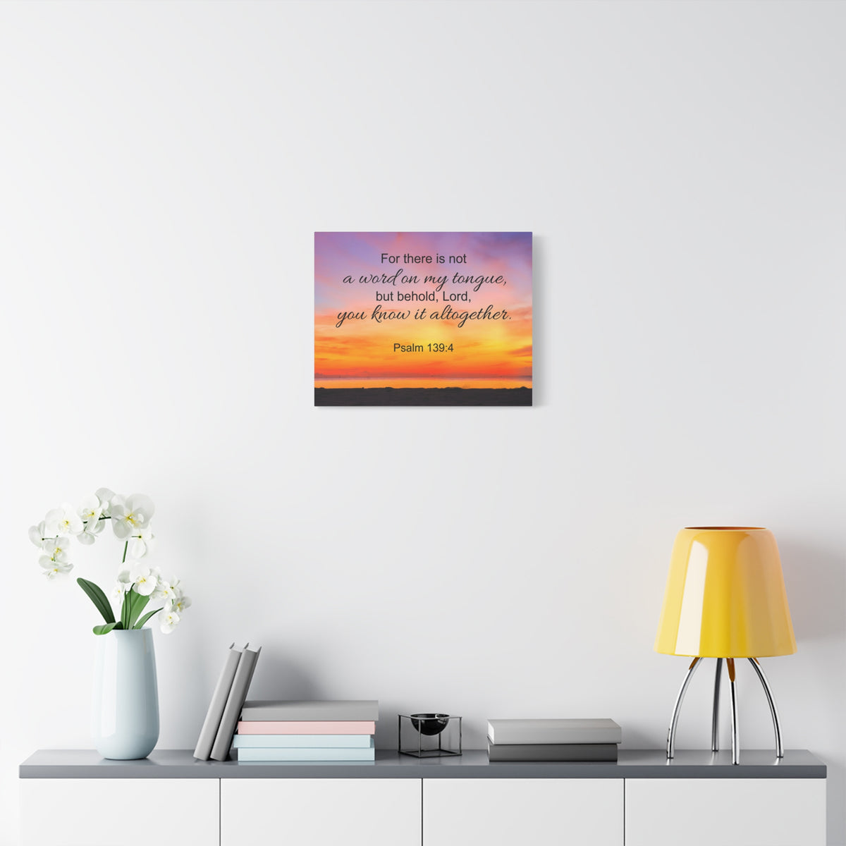 Scripture Canvas You Know It All Together Psalm 139:4 Christian Wall Art Bible Verse Print Ready to Hang-Express Your Love Gifts