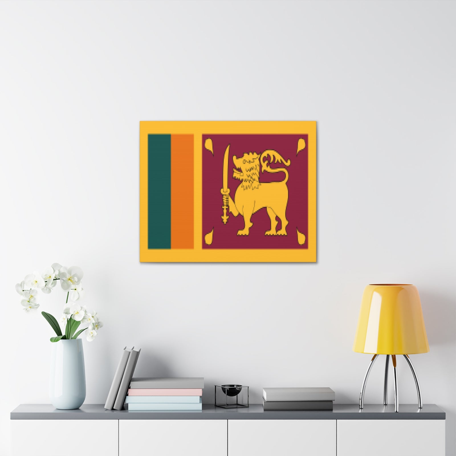 Sri Lanka Country Flag Canvas Vibrant Wall Art Unframed Home Decor-Express Your Love Gifts
