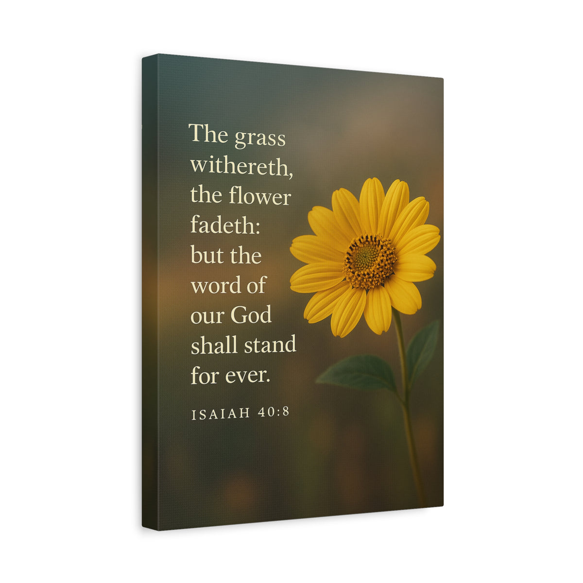 Bible Verse Canvas Isaiah 40:8 Christian Home Décor Wall Art Scripture Ready to Hang Faith Print-Express Your Love Gifts