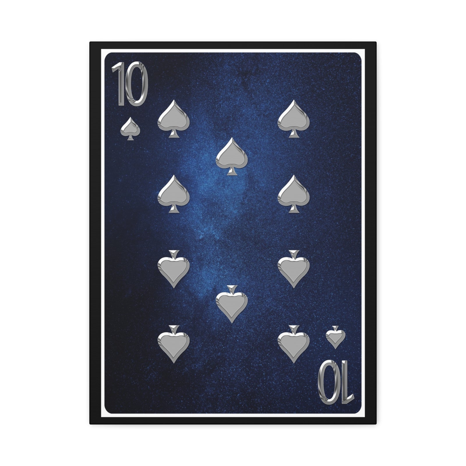 Ten Of Spades Space Background Playing Card Canvas Wall Art for Home Decor Ready-to-Hang-Express Your Love Gifts