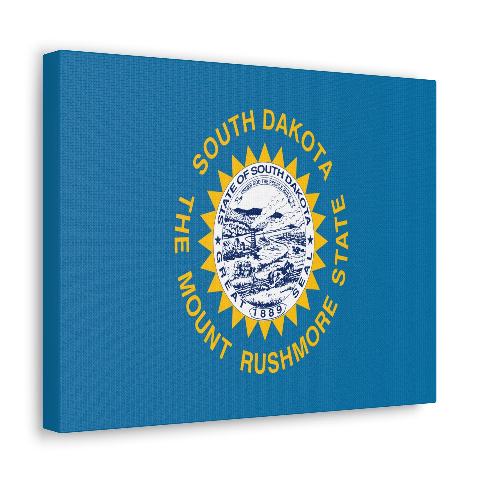 South Dakota Stage Flag Canvas Vibrant Wall Art Unframed Home Decor-Express Your Love Gifts