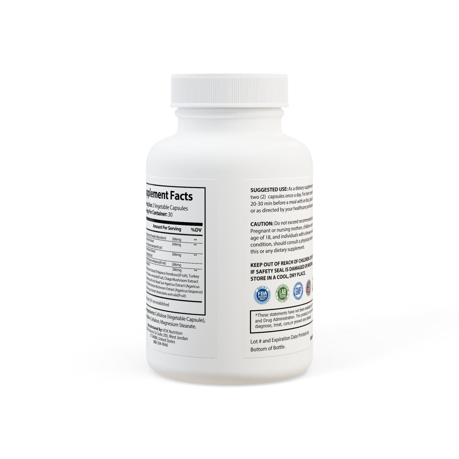 Eternal Youth Care Mushroom Blend Supplement – Brain Health, Energy & Antioxidant Support | Non-GMO, Vegan (60 Capsules)-Express Your Love Gifts