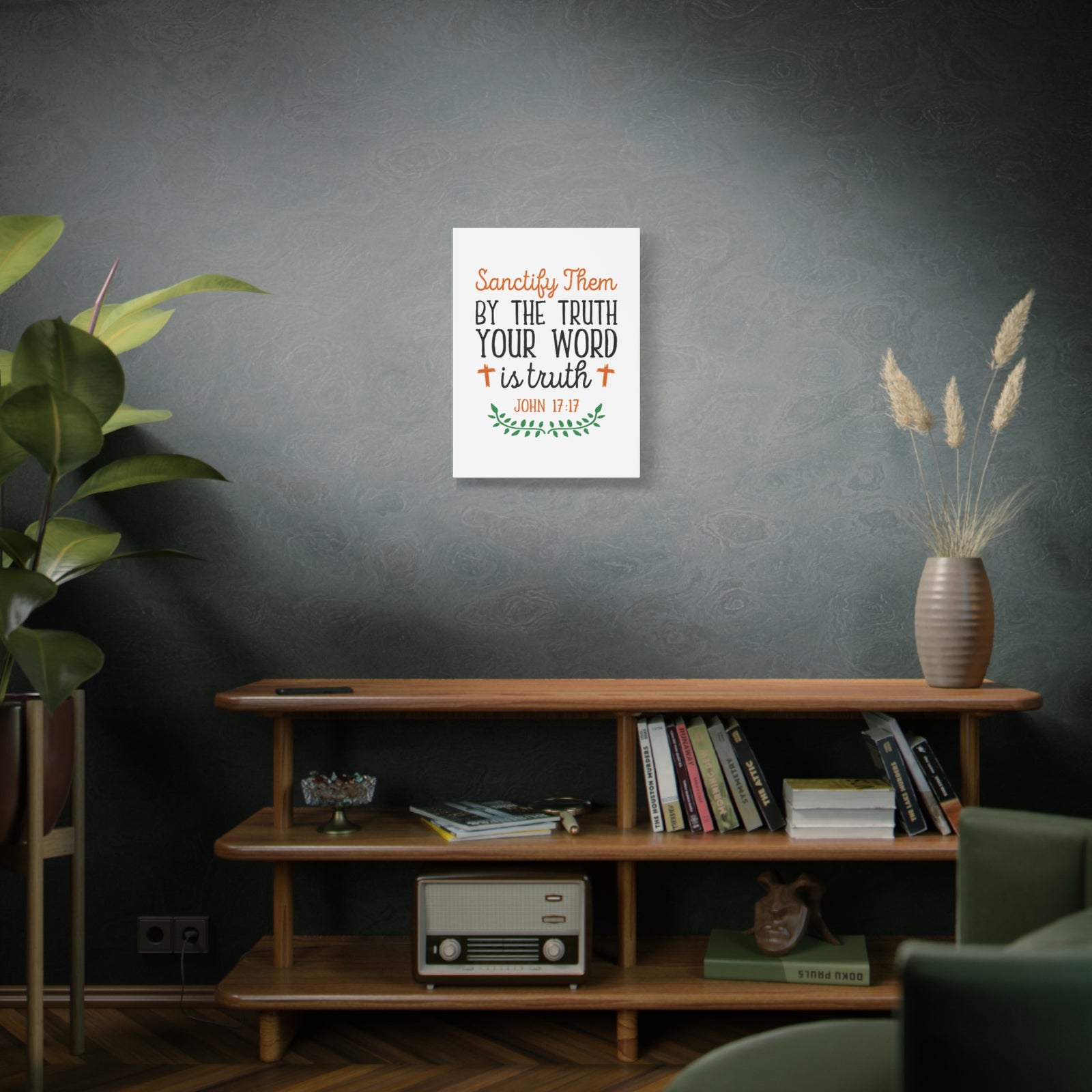 Scripture Canvas Your Word Is The Truth John 17:17 Christian Wall Art Bible Verse Print Ready to Hang-Express Your Love Gifts