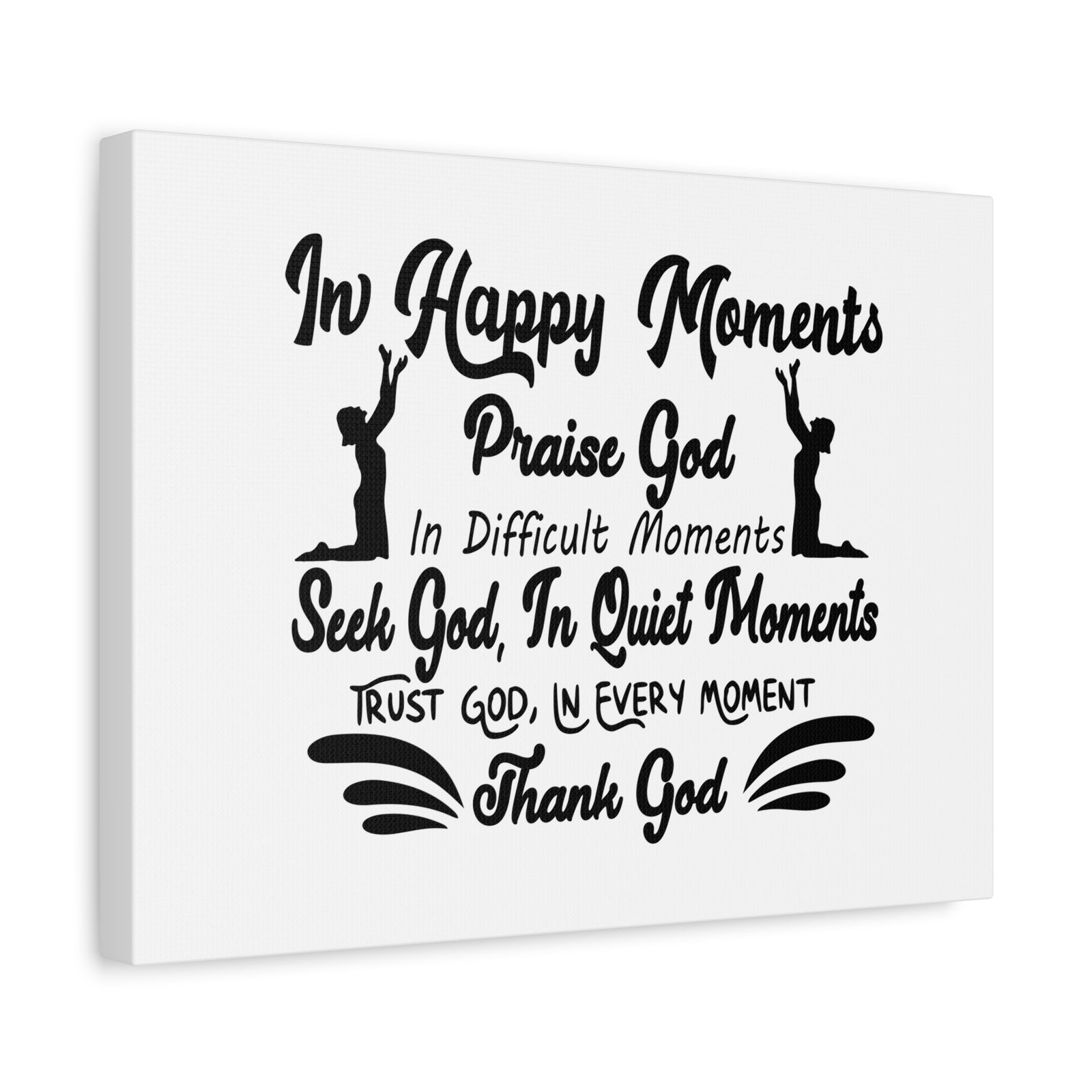 Scripture Canvas In Happy Moments Praise God Psalm 150:6 Christian Wall Art Bible Verse Print Ready to Hang-Express Your Love Gifts