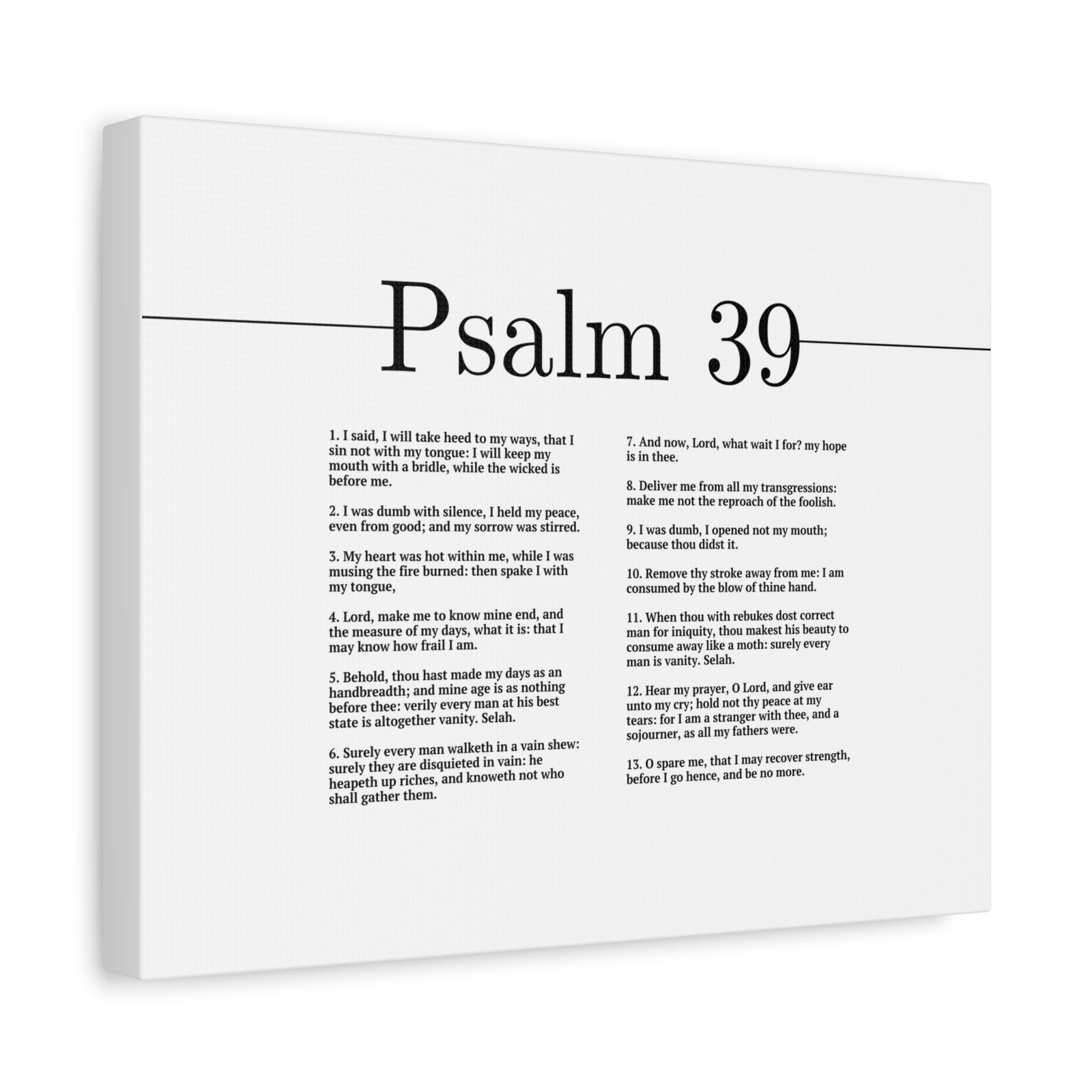 Scripture Canvas My Hope Is In Thee Psalm 39 Christian Wall Art Bible Verse Print Ready to Hang-Express Your Love Gifts