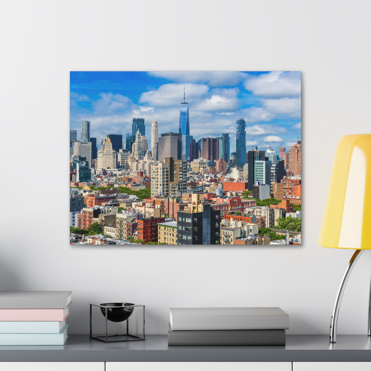 New York Daytime Skyline Canvas Artwork High-Quality Breathtaking Stunning Cityscape for Home Decor Ready to Hang-Express Your Love Gifts