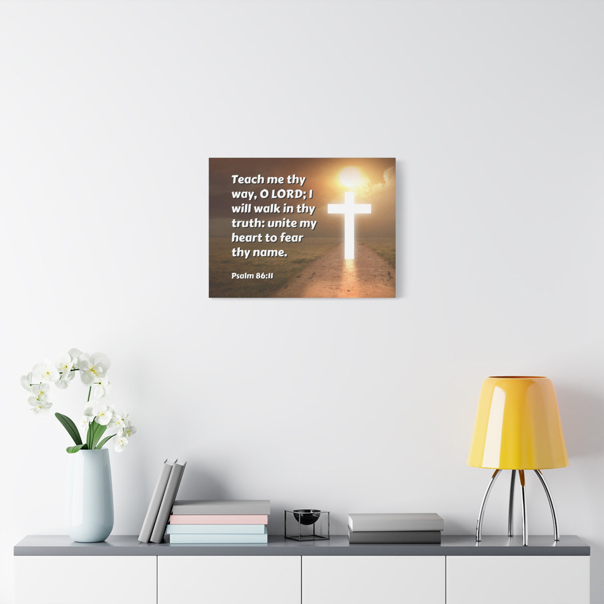 Scripture Canvas Unite My Heart Psalm 86:11 Christian Wall Art Bible Verse Print Ready to Hang-Express Your Love Gifts