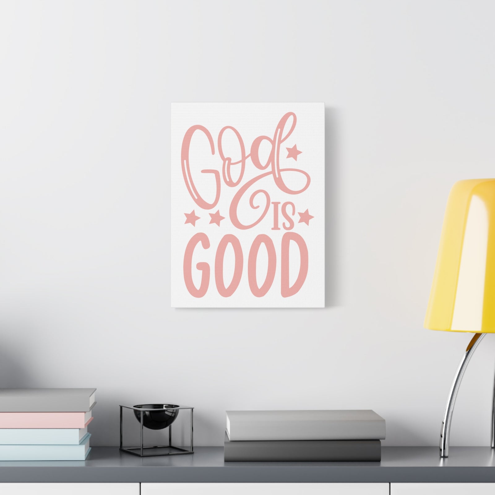 Scripture Canvas God Is Good Psalm 107:1 Christian Wall Art Print Ready to Hang-Express Your Love Gifts