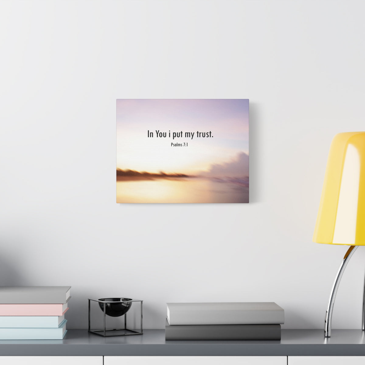 Scripture Canvas Put My Trust Psalms 7:1 Christian Wall Art Bible Verse Print Ready to Hang-Express Your Love Gifts