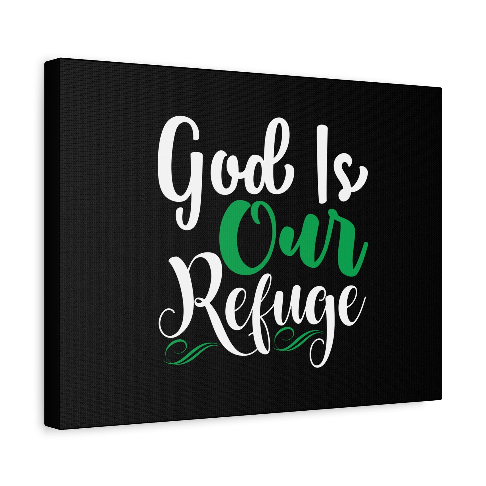 Scripture Canvas God Is Our Refuge Psalm 46:1 Christian Wall Art Bible Verse Print Ready to Hang-Express Your Love Gifts