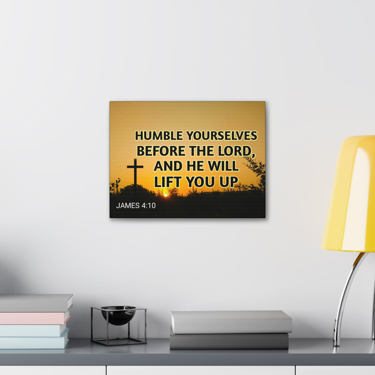 Scripture Walls Humble Yourselves James 4:10 Bible Verse Canvas Christian Wall Art Ready to Hang-Express Your Love Gifts