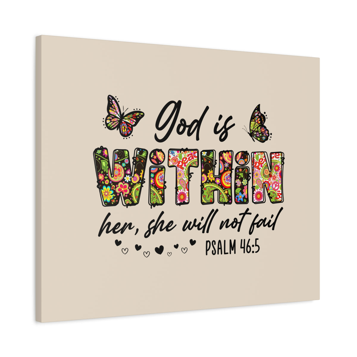 Scripture Walls She Will Not Fail Psalm 46:5 Bible Verse Canvas Christian Wall Art Ready to Hang-Express Your Love Gifts