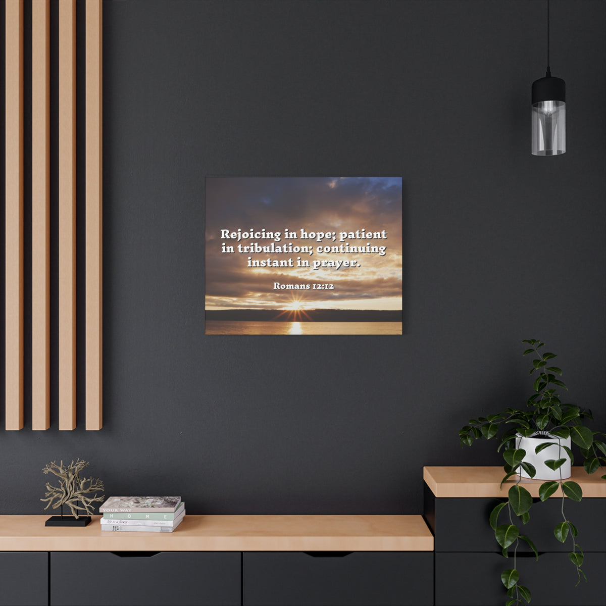 Scripture Walls Rejoicing In Hope Romans 12:12 Bible Verse Canvas Christian Wall Art Ready to Hang-Express Your Love Gifts