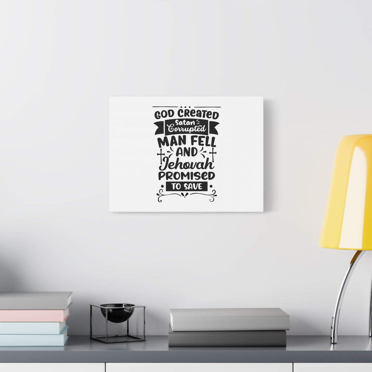Scripture Canvas Promised To Save Psalm 116:8 Christian Wall Art Bible Verse Print Ready to Hang-Express Your Love Gifts