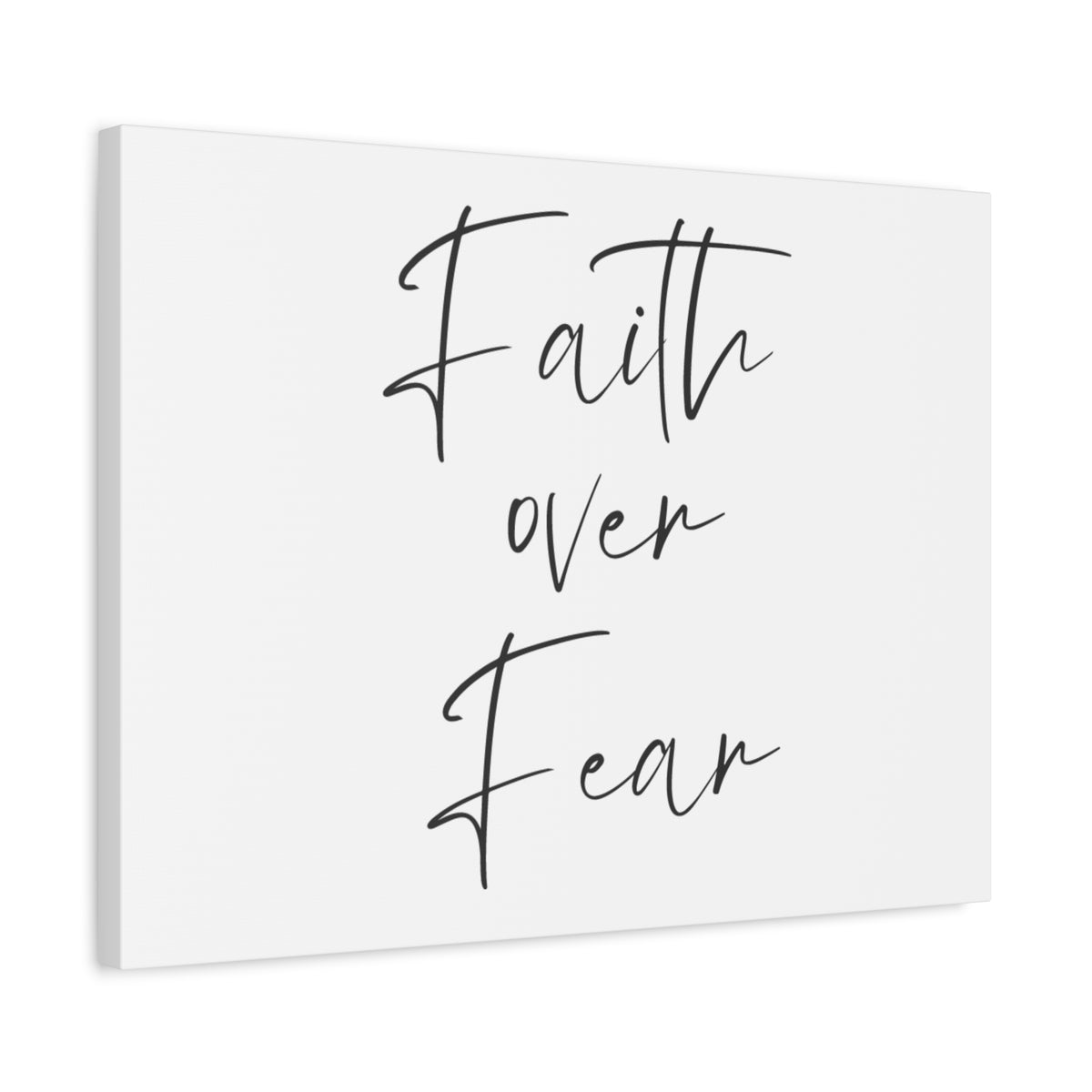 Scripture Canvas Faith Over Fear PSALM 27:1 Christian Wall Art Bible Verse Print Ready to Hang-Express Your Love Gifts