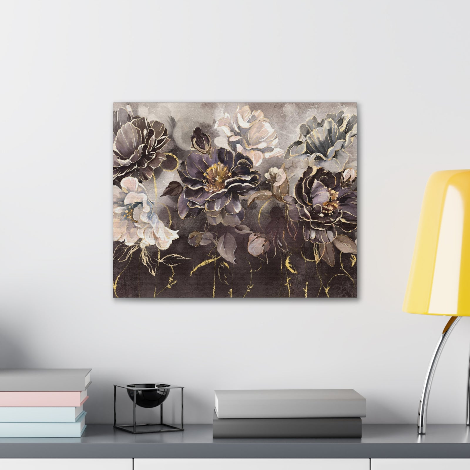 Oil Painting With Flower Rose & Leaves Flower Canvas Wall Art for Home Decor Ready-to-Hang-Express Your Love Gifts