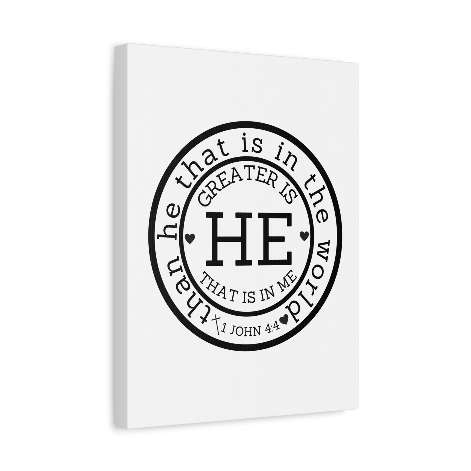 Scripture Walls 1 John 4:4 Greater is He Bible Verse Canvas Christian Wall Art Ready to Hang Unframed-Express Your Love Gifts