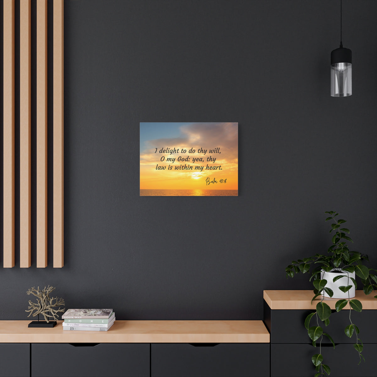 Scripture Walls Thy Will Psalms 40:8 Bible Verse Canvas Christian Wall Art Ready to Hang-Express Your Love Gifts